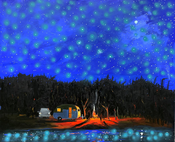 Michael Cameron artwork 'SUMMER NIGHT BANFF' at Canada House Gallery