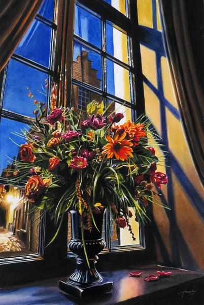 Jennifer Annesley artwork 'NIGHT BLOOMS IN BRUGGE' at Canada House Gallery