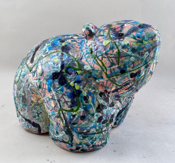 Elizabeth Harris artwork 'POLLOCK FAT BEAR (PINK)' at Canada House Gallery