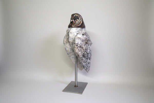 Tobias Luttmer artwork 'GREY OWL' at Canada House Gallery