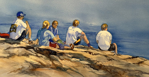 ON THE ROCKS (LAKE MACARTHUR AT LAKE OHARA)