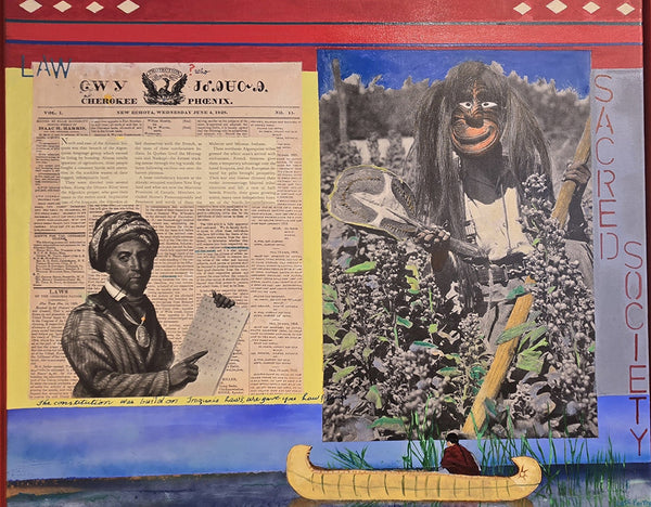 Jane Ash Poitras artwork 'CARDINAL COLOUR - EAST' at Canada House Gallery