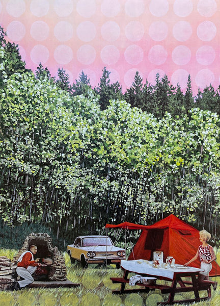 Sarah Martin artwork 'CAMPING IN THE ASPENS' at Canada House Gallery