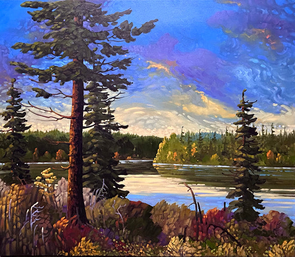 Rod Charlesworth artwork 'LATE SEPTEMBER LIGHT, ALLAN LAKE' at Canada House Gallery