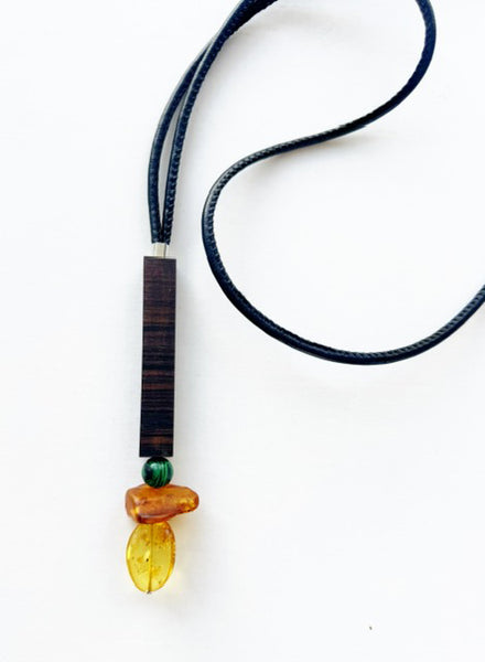 . NESHKA artwork 'AMBER, TIGER EBONY AND MALACHITE' at Canada House Gallery