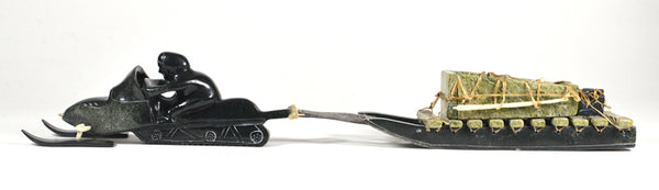 Arningmiuq Ottokie artwork 'SNOWMOBILE & QAMUTIK' at Canada House Gallery
