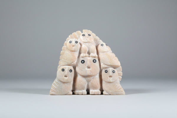 Adamie Mathewsie artwork 'OWL WITH 5 CHICKS' at Canada House Gallery