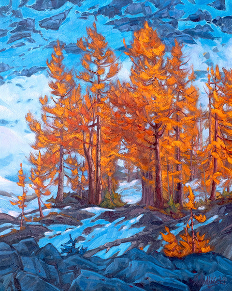 Dominik J Modlinski artwork 'FIRST SNOW IN THE HIGH COUNTRY' at Canada House Gallery