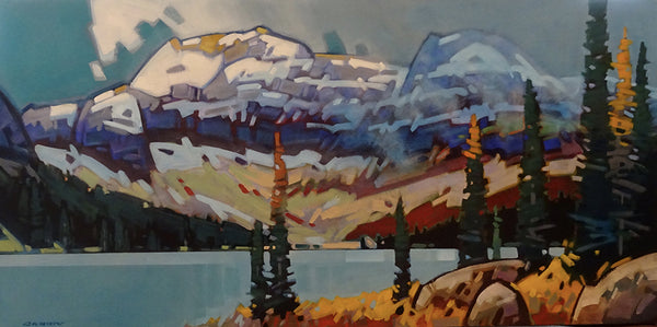 Cameron Bird artwork 'SNOW SQALL AT CAMERON LAKE' at Canada House Gallery