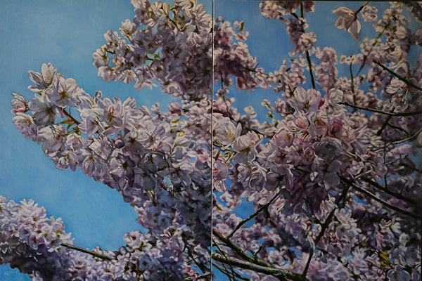 Robert Lemay artwork 'CHERRY BLOSSOMS DIPTYCH' at Canada House Gallery