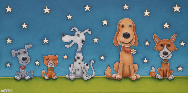 Peter Wyse artwork 'COOL CAT AND THE ALL STARS' at Canada House Gallery