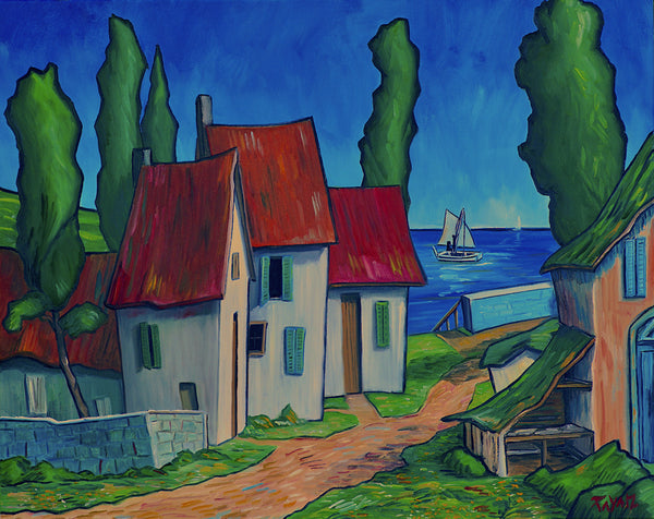 Glenn Payan artwork 'SEASIDE HAMLET' at Canada House Gallery