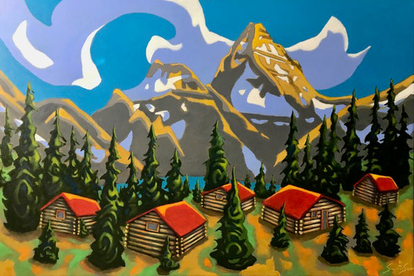 K Neil Swanson artwork 'ASSINIBOINE SUMMER' at Canada House Gallery