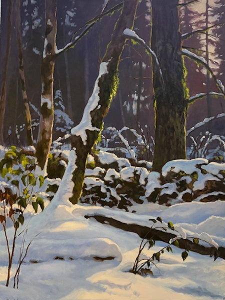 Gaye Adams artwork 'SNOW IN THE RAINFOREST' at Canada House Gallery