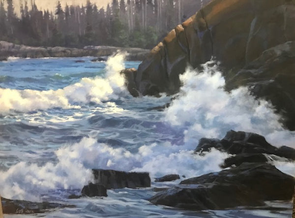 Gaye Adams artwork 'WHERE WAVES COLLIDE' at Canada House Gallery