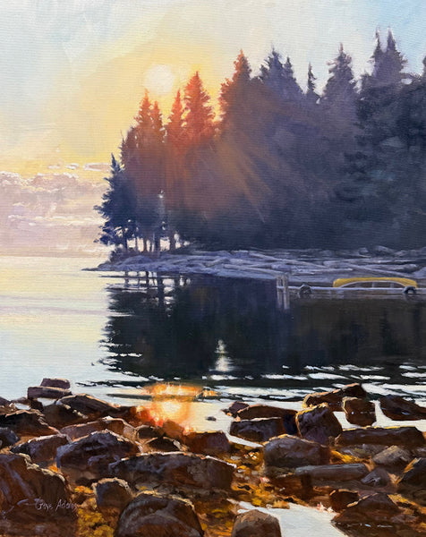 Gaye Adams artwork 'DAYBREAK, PROTECTION ISLAND' at Canada House Gallery