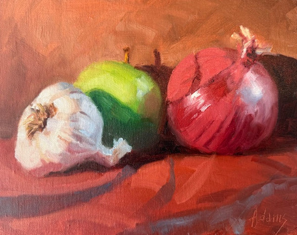 Gaye Adams artwork 'GREEN AND RED' at Canada House Gallery