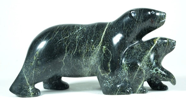 Taqialuk Nuna artwork 'BEAR WITH CUB' at Canada House Gallery