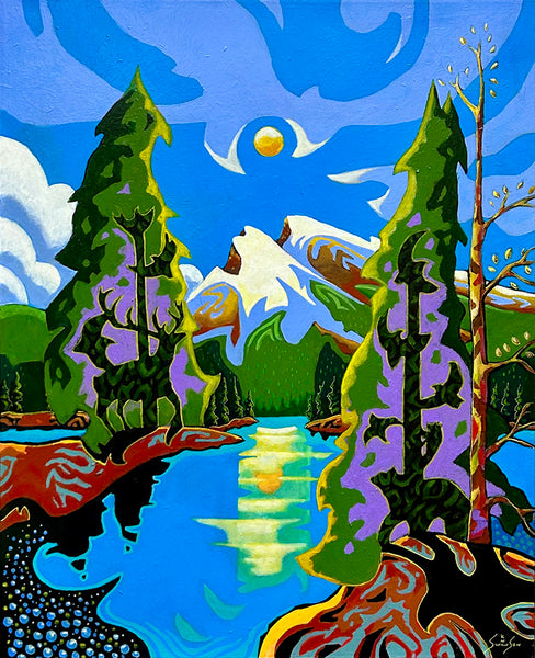 K Neil Swanson artwork 'MOONLIGHT ON VERMILLION' at Canada House Gallery