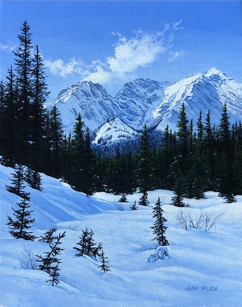 Jean Pilch artwork 'SIGHTSEEING ON SKIS' at Canada House Gallery