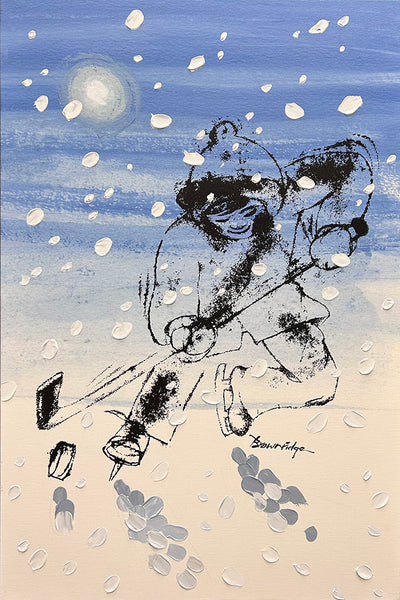 Bill Brownridge artwork 'PASSION - PLAYING IN SNOWFALL' at Canada House Gallery