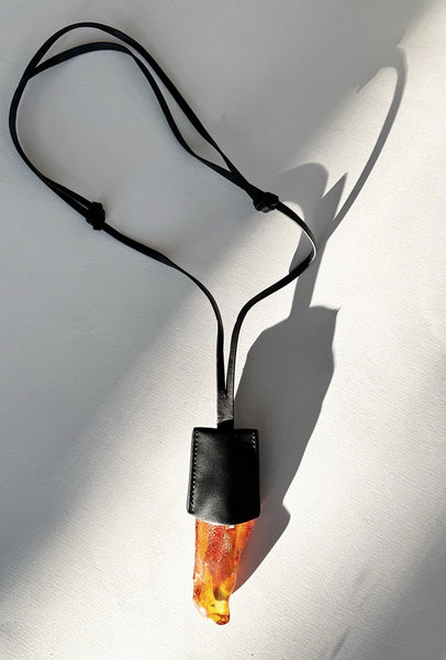 . NESHKA artwork 'AMBER & SILVER NECKLACE' at Canada House Gallery