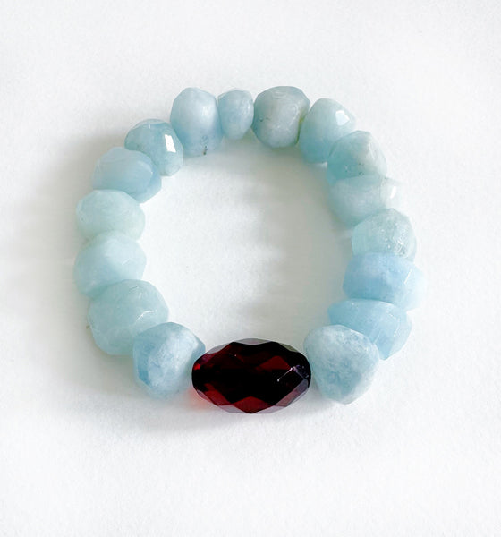 . NESHKA artwork 'AQUAMARINE & AMBER BRACELET' at Canada House Gallery