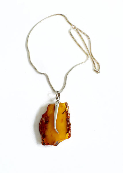 . NESHKA artwork 'AMBER & SILVER PENDANT' at Canada House Gallery