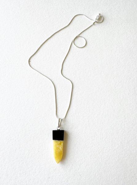 . NESHKA artwork 'AMBER & EBONY WOOD PENDANT' at Canada House Gallery