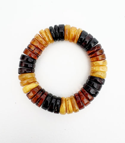 TRI-COLOUR AMBER BRACELET