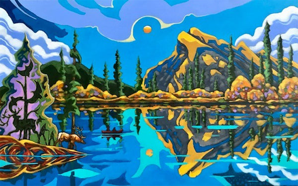 K Neil Swanson artwork 'VERMILION CANOE' at Canada House Gallery