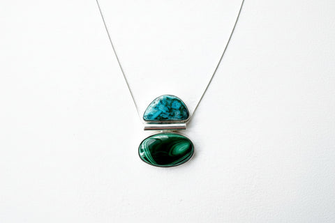 MALACHITE AND TURQUOISE PENDANT