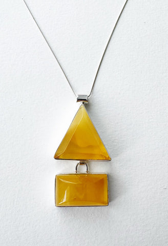 FACETED AMBER PENDANT