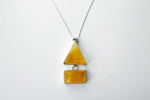 FACETED AMBER PENDANT