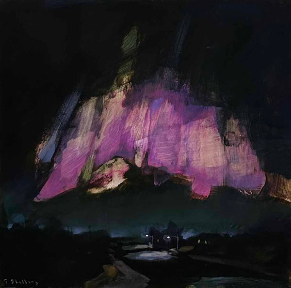 Travis Shilling artwork 'NORTHERN LIGHTS OVER RAMA' at Canada House Gallery