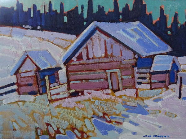 Cameron Bird artwork 'WINTER AT MOUNTAIN HOUSE RANCH' at Canada House Gallery
