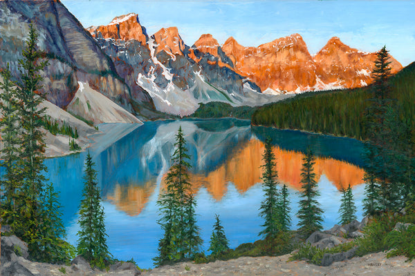 Heather Hawley artwork 'MORAINE LAKE' at Canada House Gallery