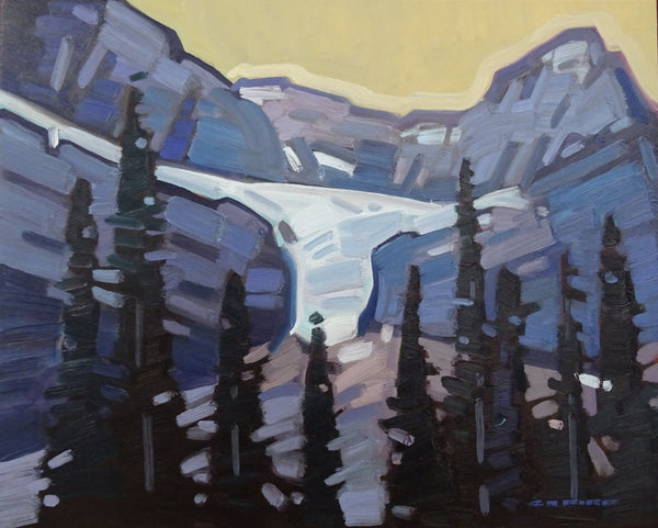 Cameron Bird artwork 'ANGEL GLACIER DUSK' at Canada House Gallery