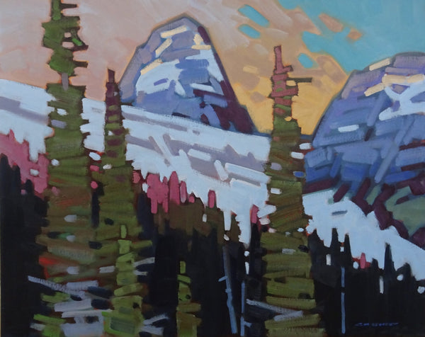 Cameron Bird artwork 'SUNRISE ON THE ILLECILLEWAET' at Canada House Gallery