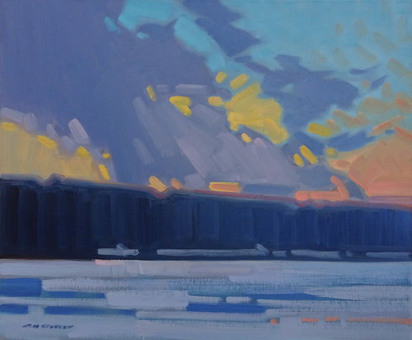 Cameron Bird artwork 'WINTER ICE' at Canada House Gallery