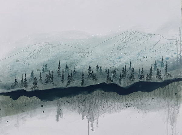 Kerry Langlois artwork 'EMERALD REVERIE' at Canada House Gallery