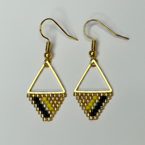 Candice Allard artwork 'GOLD FINCH EARRINGS' at Canada House Gallery