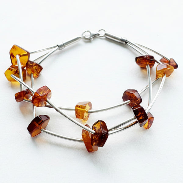 . NESHKA artwork 'AMBER AND SILVER BRACELET' at Canada House Gallery