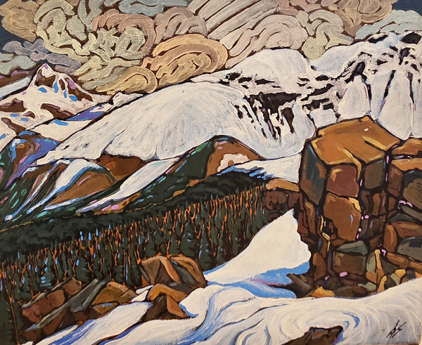 Aron Szabo artwork 'ABOVE PEYTO LAKE' at Canada House Gallery