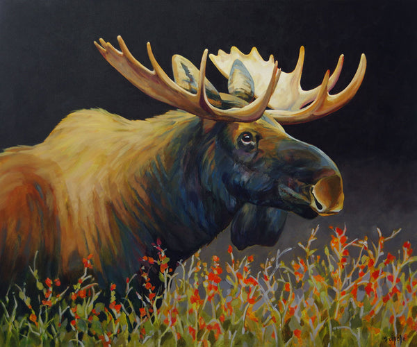 Susie Cipolla artwork 'BULL IN THE BERRIES' at Canada House Gallery