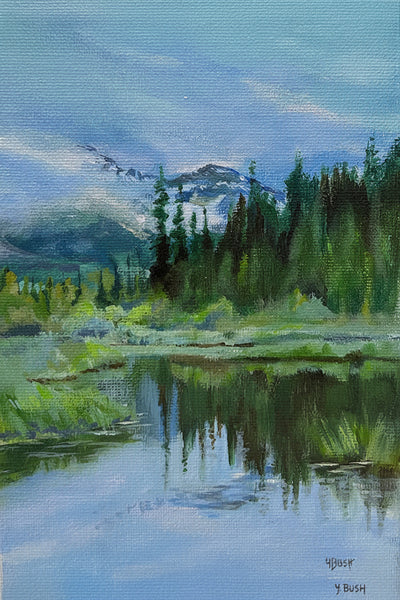Yvonne Bush artwork 'VERMILION CALM' at Canada House Gallery