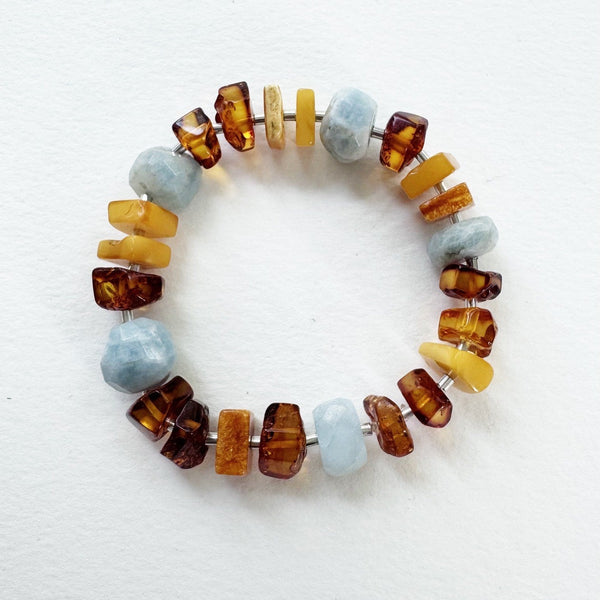 . NESHKA artwork 'AMBER AND AQUAMARINE BRACELET' at Canada House Gallery