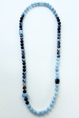 AQUAMARINE AND AGATE LONG
