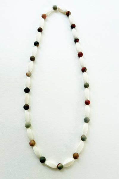. NESHKA artwork 'FROSTED JASPER NECKLACE' at Canada House Gallery