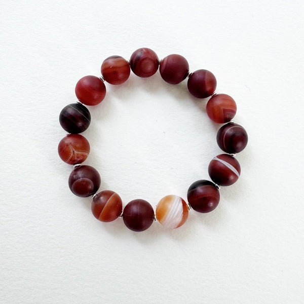 . NESHKA artwork 'LACE AGATES AND SILVER BRACELET' at Canada House Gallery